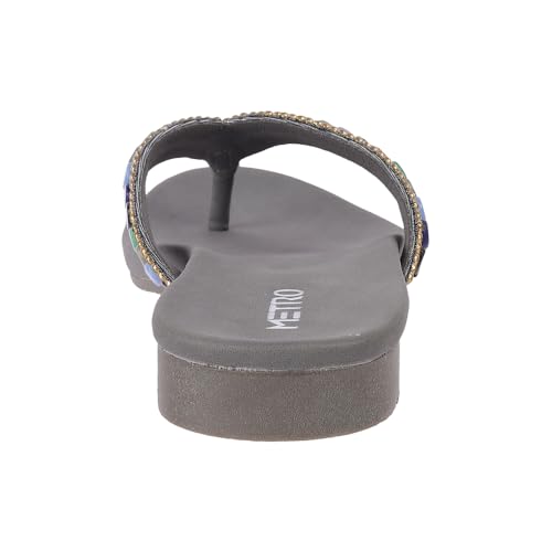 Image of Metro Women Synthetic Embellished Ethnic Casual Slip-on Sandal