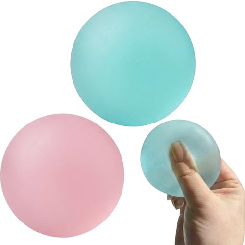 2 PCS Coconut Oil Squishy Squishy Desk Ornament  6cm Frosted Coconut Oil Squishies Desk Ornament Sticky Balls for Office Gym Travel Study Meditation Table Ornament