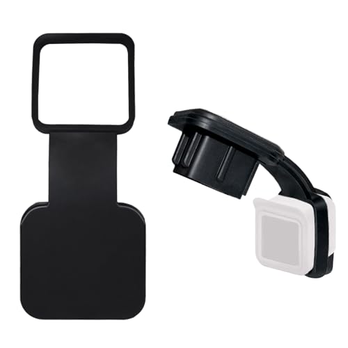 2 Inch Rubber Trailer Hitch Cover Durable Tow Hitch Covers Car Exterior Accessories Fits for 2 Inches Hitch Receivers Hitch Cover Tube Plug Cap for Trucks Black