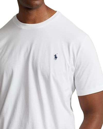 Image of POLO RALPH LAUREN Mens Big & Tall Crew Neck T-Shirt (3XB, White)