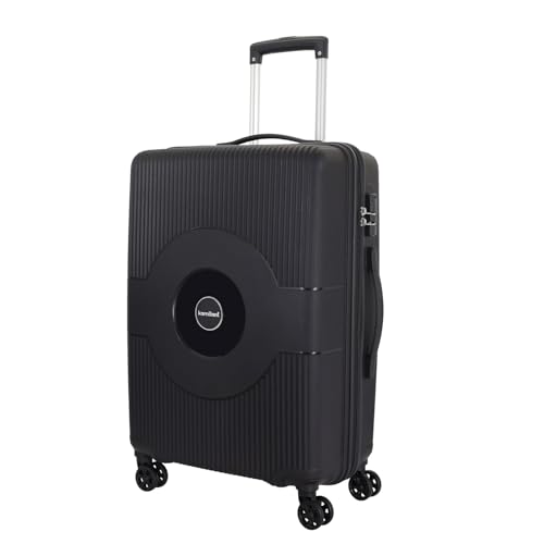 Image of American Tourister Kamiliant Light Weight Set of 3 Trolley Bags 55 cm, 68 cm and 79 cm Small, Medium and Large Hard-Sided Modern Design Polypropylene 8 Wheeler Spinner Luggage (Black)