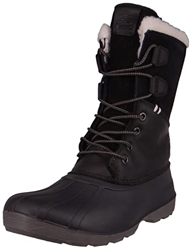Kamik W Simona Schwarz - Wasserdichter Warmer Damen Leder Winterstiefel, Größe EU 41 - Farbe Black