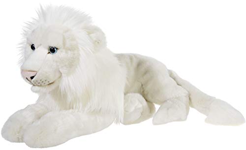 Lion blanc couché 50 cm Heunec MISANIMO le compagnon doux des enfants