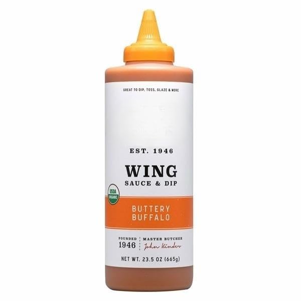 Organic Buttery Buffalo Wing Sauce and Dip, Premium wing sauce and dip perfect for chicken wings, tossing, glazing, dipping, or adding to your favorite recipes [ 23.5 oz, 1.4 lb ]