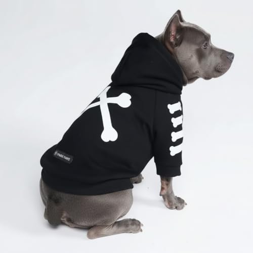 Image of Spark Paws Dog Hoodie - Premium Dog Sweater for Small, Medium, and Large Dogs | Warm Outfits for French Bulldogs, Pitbull, Puppy, Winter Jacket Alternative - Woof - 4XL