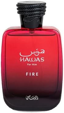 RASASI Hawas Fire Eau De Parfum Spray 100ML(3.4 Oz) - Bold Long Lasting Arabian Perfume For Men With A Fiery Essence - Indulge In A Luxurious Perfume Men That Captures Masculine Elegance And Strength