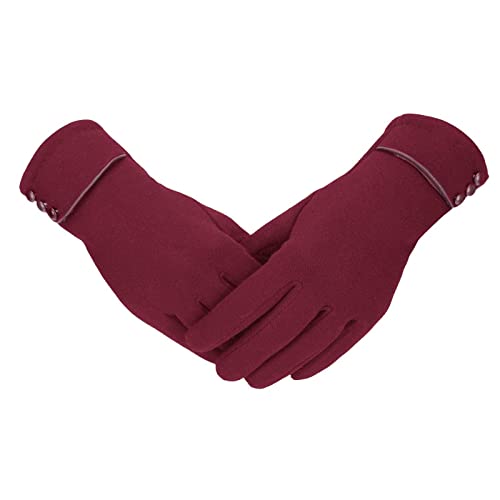 Elegant Short Stretch Gloves, Autumn Fashion For Formal Events Dance And Daily Wear,Bu1,One Size,Red,A