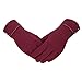 Elegant Short Stretch Gloves, Autumn Fashion For Formal Events Dance And Daily Wear,Bu1,One Size,Red,A