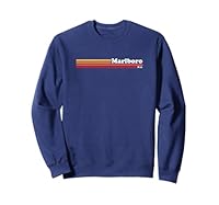 Vintage 1980er Jahre Graphic Style Marlboro New Jersey Sweatshirt