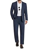 COOFANDY Men's 2 Piece Suits Classic Fit Suit Set 2 Button Blazer Jacket and Dress Pants for Wedding Business Prom
