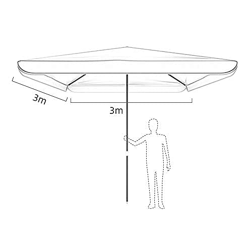 Ogród, parasol, plaża, parasol Parasol plażowy Komercyjny parasol przeciwdeszczowy Parasol tarasowy 2 w 1 Parasol ogrodowy Duży kwadratowy parasol plażowy