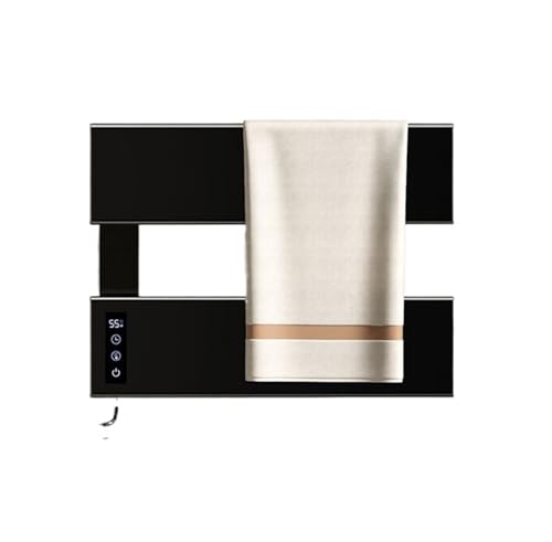 Chauffage et séchage des serviettes avec le porte-serviettes électrique noir intelligent