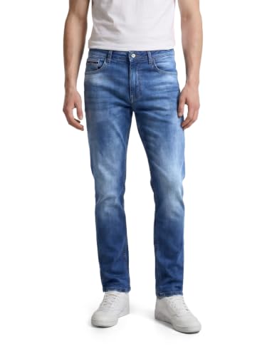 Image of The Indian Garage Co Men Regular Fit Solid Mid-Rise Stretchable Jeans