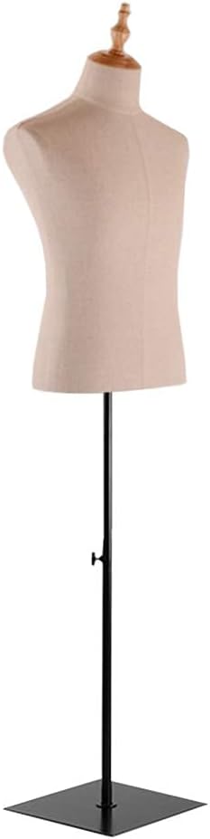Female Tailors Dummy Mannequin Torso Mannequin Stand, Male Mannequin Male Mannequin Dress Form for Display Clothing, Half Mannequin Torso with Adjustable Height & Metal Base, Easy to Use