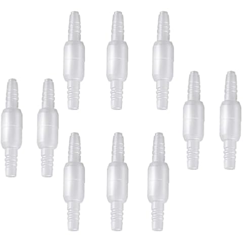 360° Rotating Oxygen Tubing Cannula Connector, Swivel O2 Connector, 10 Pack, White Cover