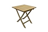 L70xB70xH75 cm Garden Pleasure Teak Gartentisch Solo 70x70 Garten Holz Esstisch Tisch klappbar