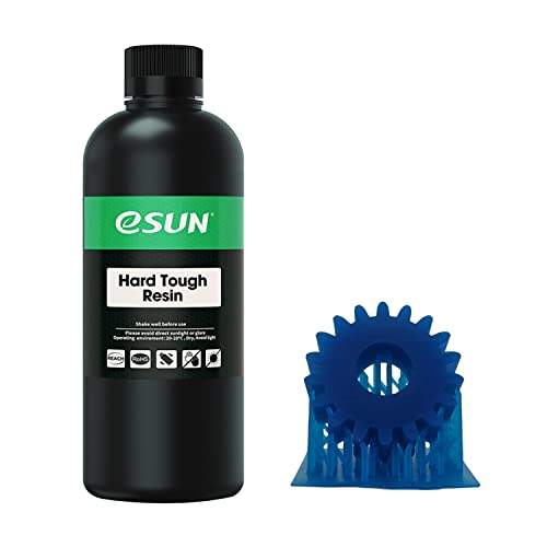 eSUN ABS-Like Resina para Impresora 3D, LCD UV 405nm Resina de Curado Rápido, Alta Dureza y Tenacidad Resina de Fotopolímero para Impresión LCD 3D, 1000g Azul Cover