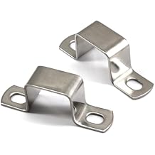 15 Pieces 20x20mm Square Pipe Clamp 304 Stainless Steel U Shaped Strut Connector Bracket Tube Buckle Hose Clamp Cable Clamp