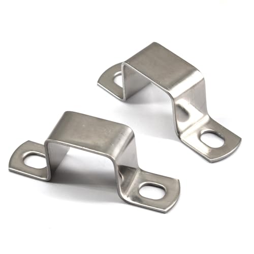 (15 sztuk) 20x20mm klamra do rur kwadratowych ze stali nierdzewnej 304, U-kształtny łącznik do wsporników rury, sprężyna do mocowania węży i kabli