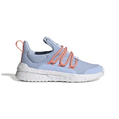 adidas Tênis de corrida unissex infantil Lite Racer Adapt 5.0, Blue Dawn/Coral Fusion/Blue Fusion M,