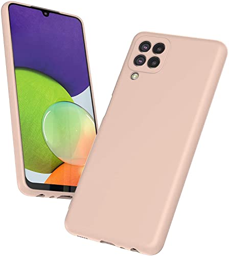 Image of DIZORO Liquid Silicone Case with Microfiber Coushioning Compatible for Samsung Galaxy A12 /M12 /F12 Pink