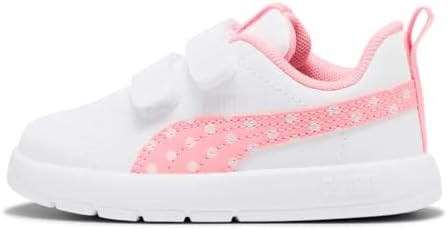 Puma Beyaz Bebek Yürüyüş Ayakkabısı Courtflex V3 Dotty V Inf P, 27, 398759, White Pinkscape Silver Mist Pi, Üniseks bebek - Görsel 1