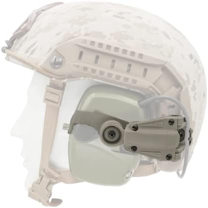 HEARFALCOM Tactical Helmet ARC Rail Adapter for Tactical Electronic Shooting Earmuffs, Compatible with Howard Leight Impact Sport Product Model ‎R - 01526 Headphones (DE)