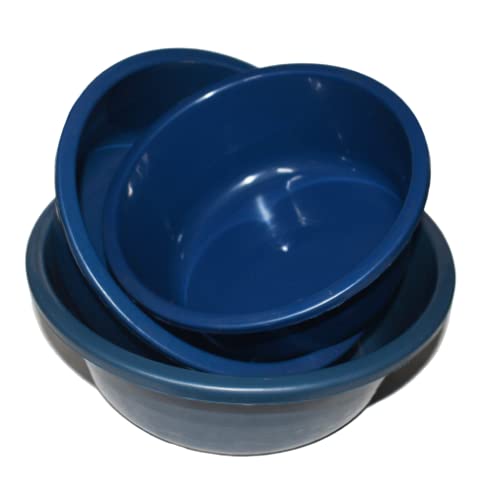 Image of Multipurpose Round Plastic Solid Mixing Bowl Set of 3 (Multicolor)