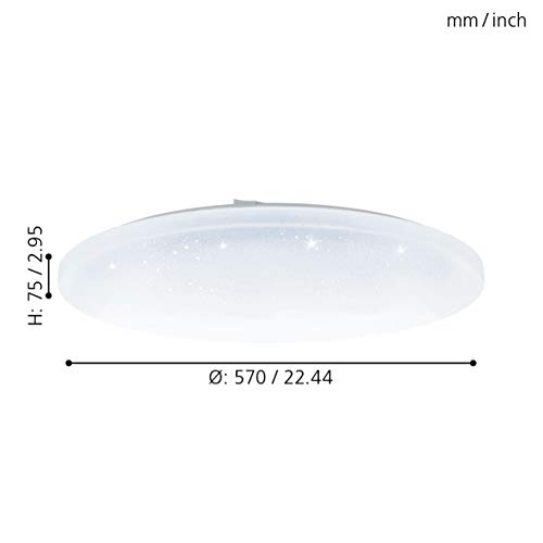 Plafonnier LED Frania-A Eglo Access blanc Ø 57 cm avec télécommande - 5