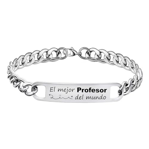 LUODAN Pulsera Hombre con Inscripción 'El Mejor del Mundo' Regalo para Papá Imagen de LUODAN Pulsera Hombre con Inscripción 'El Mejor del Mundo' Regalo para Papá