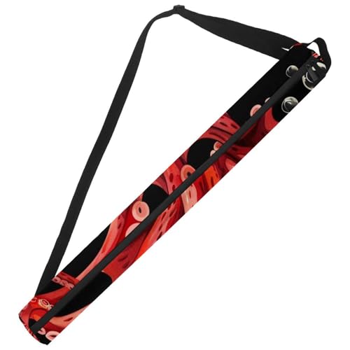 Funda térmica para latas de cerveza en bolsa de golf con diseño de pulpo rojo artístico