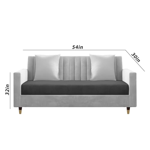 Image of Casaliving Garcia 3+2+1 Seater Sofa Set for Living Room (Black Grey Colour) Premium Fabric Sofa