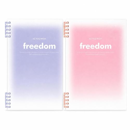 FJMQHU Cahier à Feuilles Mobiles, B5 quadrillé rose+violet (2 pcs)