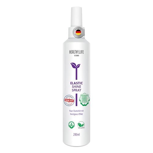 HLV - Elastic Lac Spray | VEGAN | Haarlac Spray für Starke Festigung & Elastische Formgebung | Ohne Klebrige Rückstände | Hoher Glanz-Effekt | Treibmittelfrei & Schonend zum Haar, 200 ml