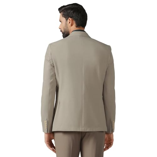 Image of Blackberrys Men's Solid Slim Fit Formal Blazer