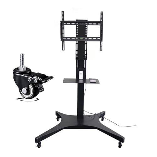 Motorized TV Mount Cart with Wheels for Large Screens, Adjustable and Mobile for Flexible Viewing Solutions