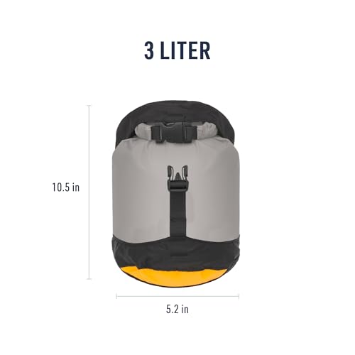 Image of Sea to Summit eVac Ultra-Lightweight Compression Dry Bag, Waterproof Dry Storage, 3 Liter, Highrise Grey