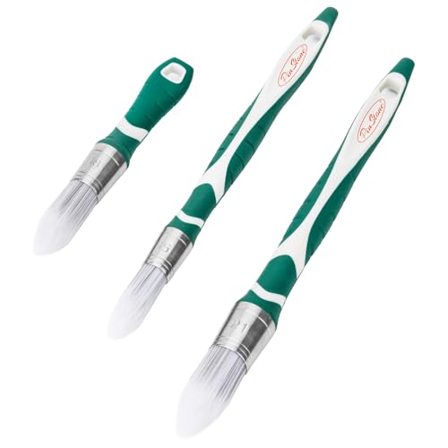 3pcs Trim Paint Brushes Set, 0.6", 0.7", 0.8" Edging Trimming Small Brushes