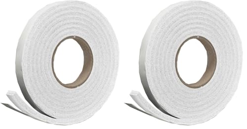 Frost King R338WH Sponge Rubber Foam Tape, 3-8 x 3-16 x 10, White (Pack of 2)