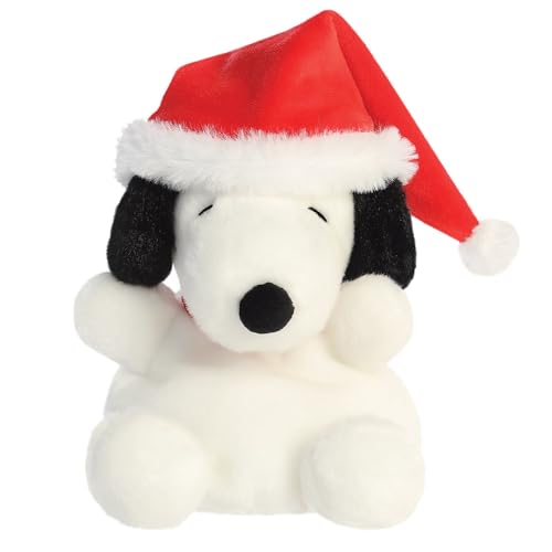 AURORA, 40524, Peanuts Palm Pals Santa Snoopy - Peluche de 5 pulgadas, color blanco AURORA, 40524, Peanuts Palm Pals Santa Snoopy - Peluche de 5 pulgadas, color blanco
