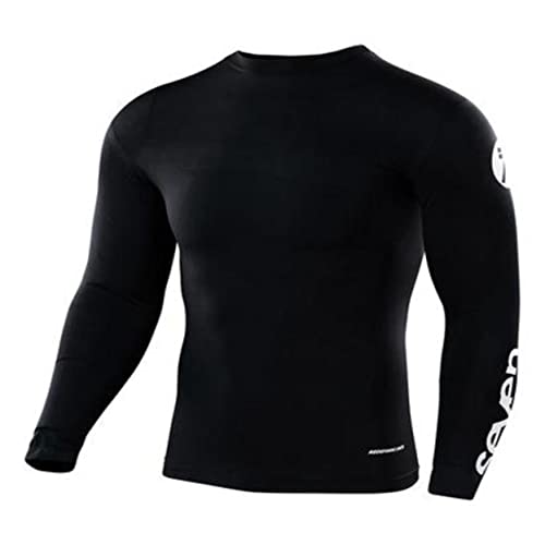 Seven MX Maillot Compression Enfant Noir : haut technique moto cross L