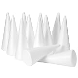 Size and quantity: Packaging contains 12 polystyrene foam cones, dimensions 3.82×9.49 inches Versatile: These foam cones are perfect for a variety of crafting projects, including Christmas tree decorations, gnome figurines, and DIY art pieces Durable...