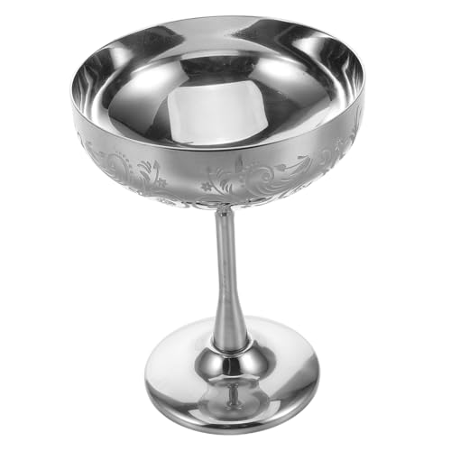 Valiclud Edelstahl Eisbecher mit Blumenmuster