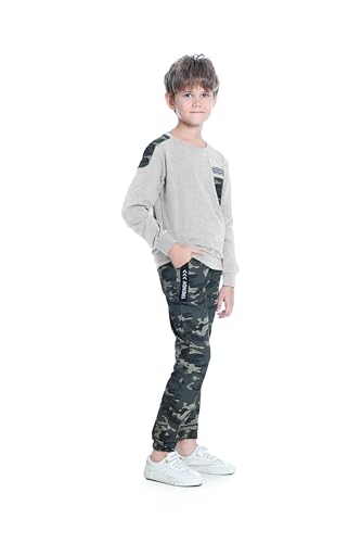 Conjunto infantil de camuflaje para niños que buscan comodidad y estilo actual 4
