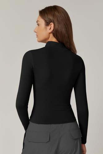 QINSEN Women's Full Zip Athletic Jacket Long Sleeve Double Lined Cropped Active Yoga Tops2