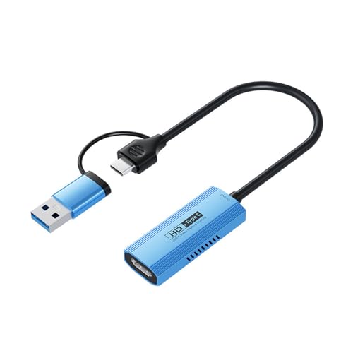 USB Video Capturing Card 4K30Hz and USB C Compatible PD100W for 1080P Streaming and Low Latency