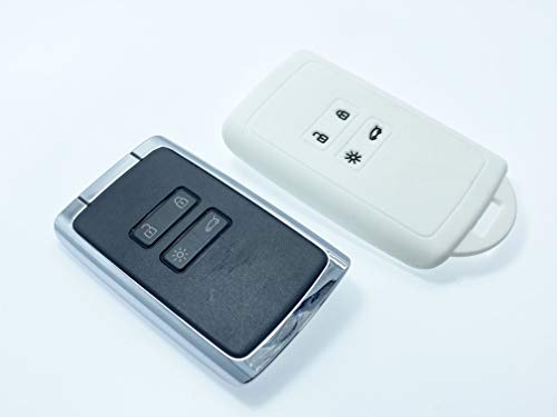 Nordecco - Funda protectora de silicona de alta calidad compatible con Dacia Renanult 4 botones Smart Keyless Card Remote se adapta a los modelos 2016-20 Kadjar Koleos Megane Captur Dancia