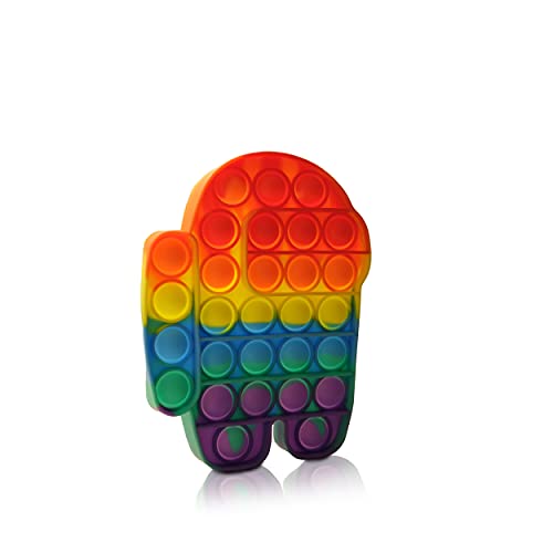 LAGGO® - Push Pop Bubble Fidget Toy - aus weichem Silikon - für Kinder und Erwachsene - Für Spiel Spass und Endspannung Pop it (Galaxy) Cover
