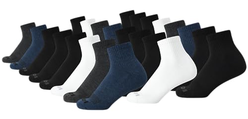 AND1 Men's Socks - Athletic Cushion Quarter Cut Socks (24 Pack)