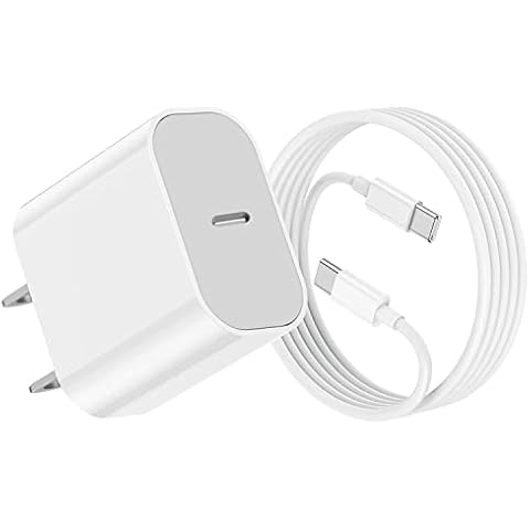 20W iPad Fast Charger USB C for iPad Pro 12.9,11 inch 2021/2020/2018, New iPad Air 5th/4th 10.9 inch 2022/2020, Apple-iPad Mini 6 Gen 2021, PD Wall Charging Block with 10 Ft USB C to C Charging Cable Cover